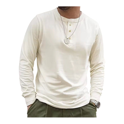 アメリカヘンリーネック ロングスリーブTシャツ