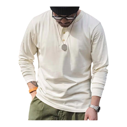アメリカヘンリーネック ロングスリーブTシャツ