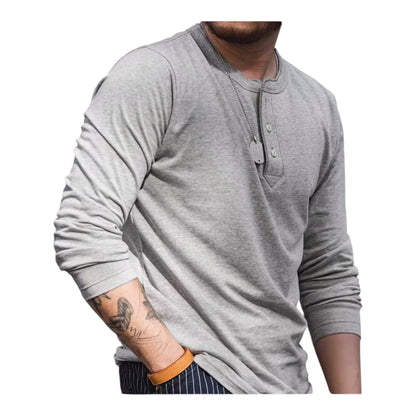 アメリカヘンリーネック ロングスリーブTシャツ