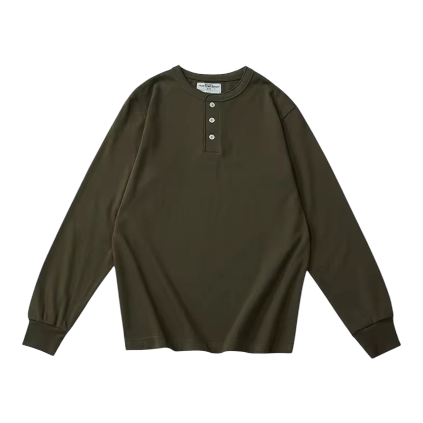 ベーシック ヘンリーネック ロングスリーブTシャツ