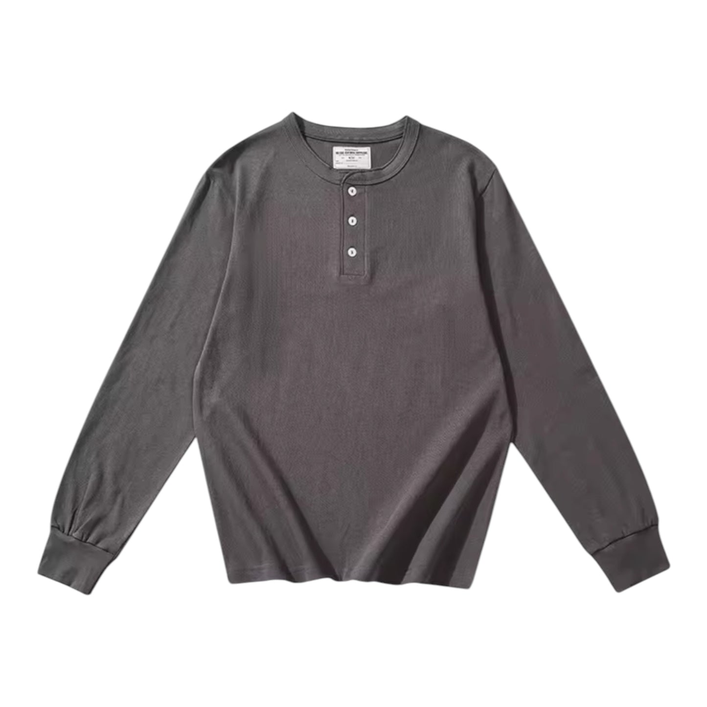 ベーシック ヘンリーネック ロングスリーブTシャツ