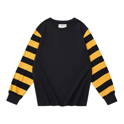 ボーダースリーブ オーバーサイズ ロングスリーブTシャツ