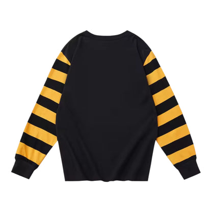 ボーダースリーブ オーバーサイズ ロングスリーブTシャツ