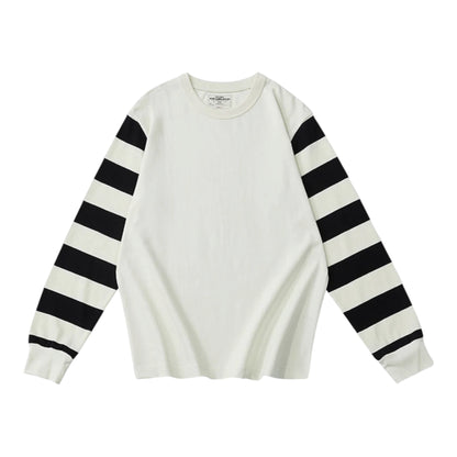 ボーダースリーブ オーバーサイズ ロングスリーブTシャツ