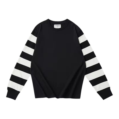 ボーダースリーブ オーバーサイズ ロングスリーブTシャツ